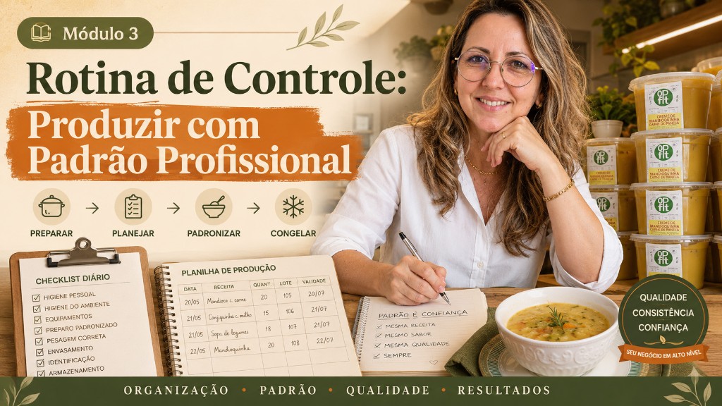 Rotina de controle e produção profissional
